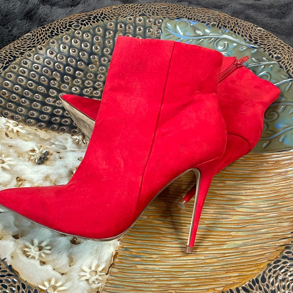 Steve Madden Red Ankle Boots